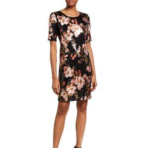 NWT Chetta B elbow Sequin sleeve floral cocktail dress Size 10